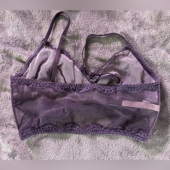 Victoria's Secret Dream Angels Purple Lace Cross Bralette - Picture 5 of 5